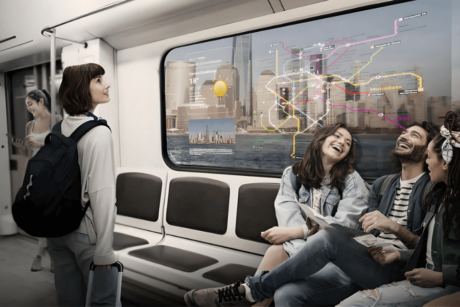 Transparent OLED adoption in Asia Pacific commercial installations.