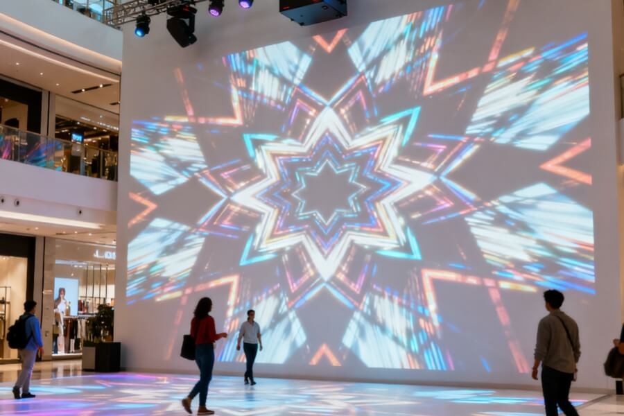 how does rear projection work in commercial display environments