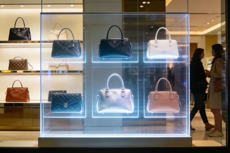 Transparent OLED displays in retail environments enhancing customer engagement.