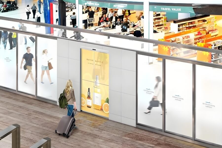 Transparent OLED display in retail, enhancing visual appeal and interactive experiences.