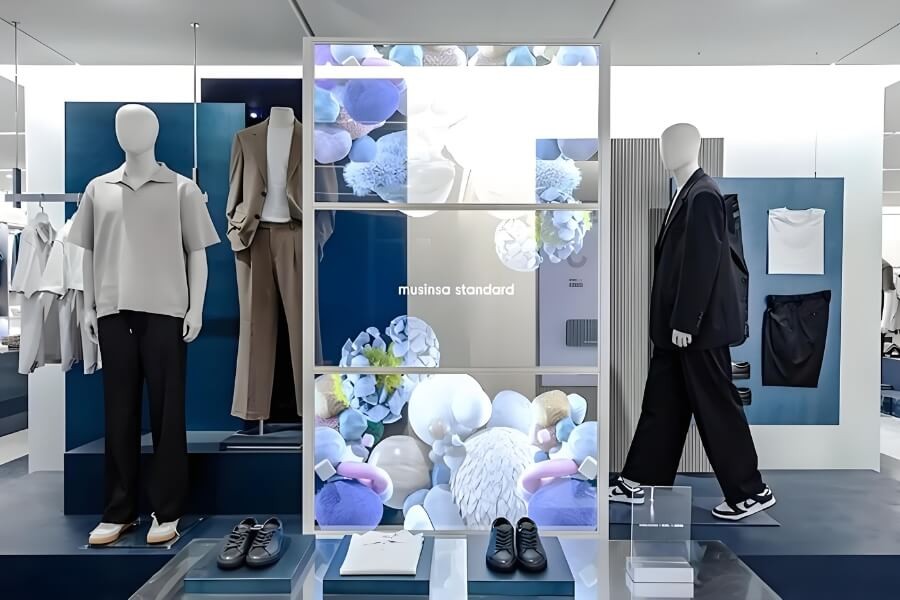 Luxury retail window display using Transparent OLED technology