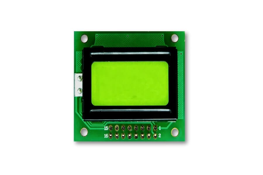 structure of a small LCD display module with panel, driver IC, and controller