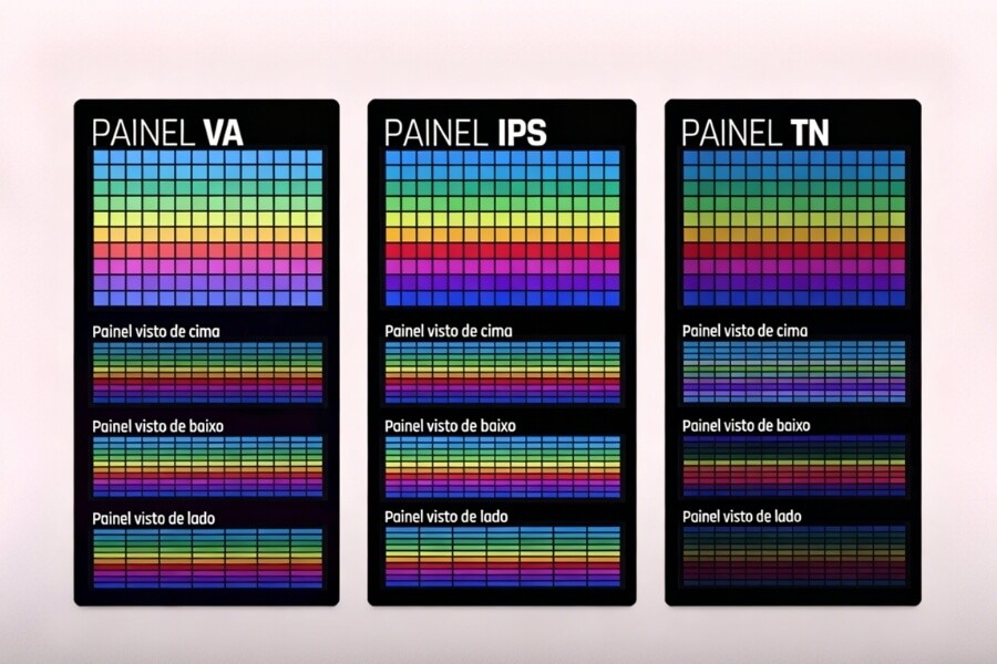 TN vs IPS vs VA panel viewing angle comparison